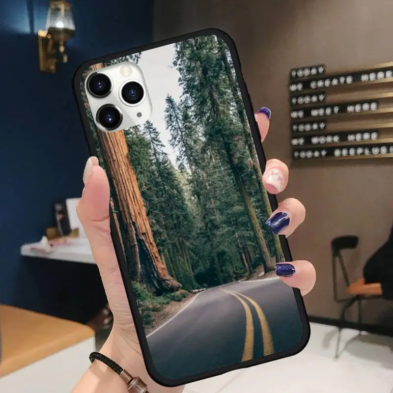 

Perspective road scenery Phone Case for iPhone 11 12 pro XS MAX 8 7 6 6S Plus X 5S SE 2020 XR Soft silicone shell