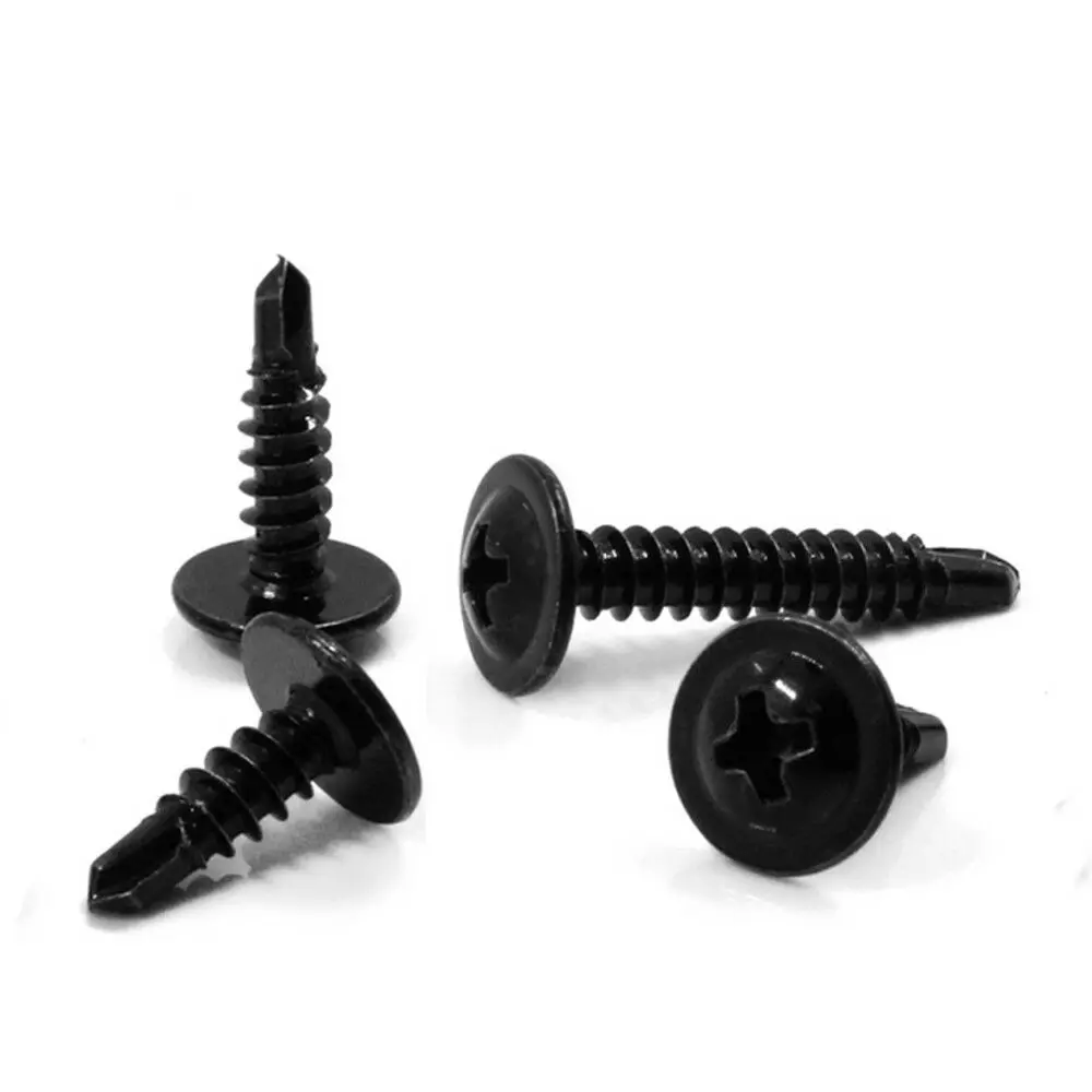 20 шт. M4.2 черная сталь Phillips Привод ферменной шайбы головы самосверлящий винт Tek |