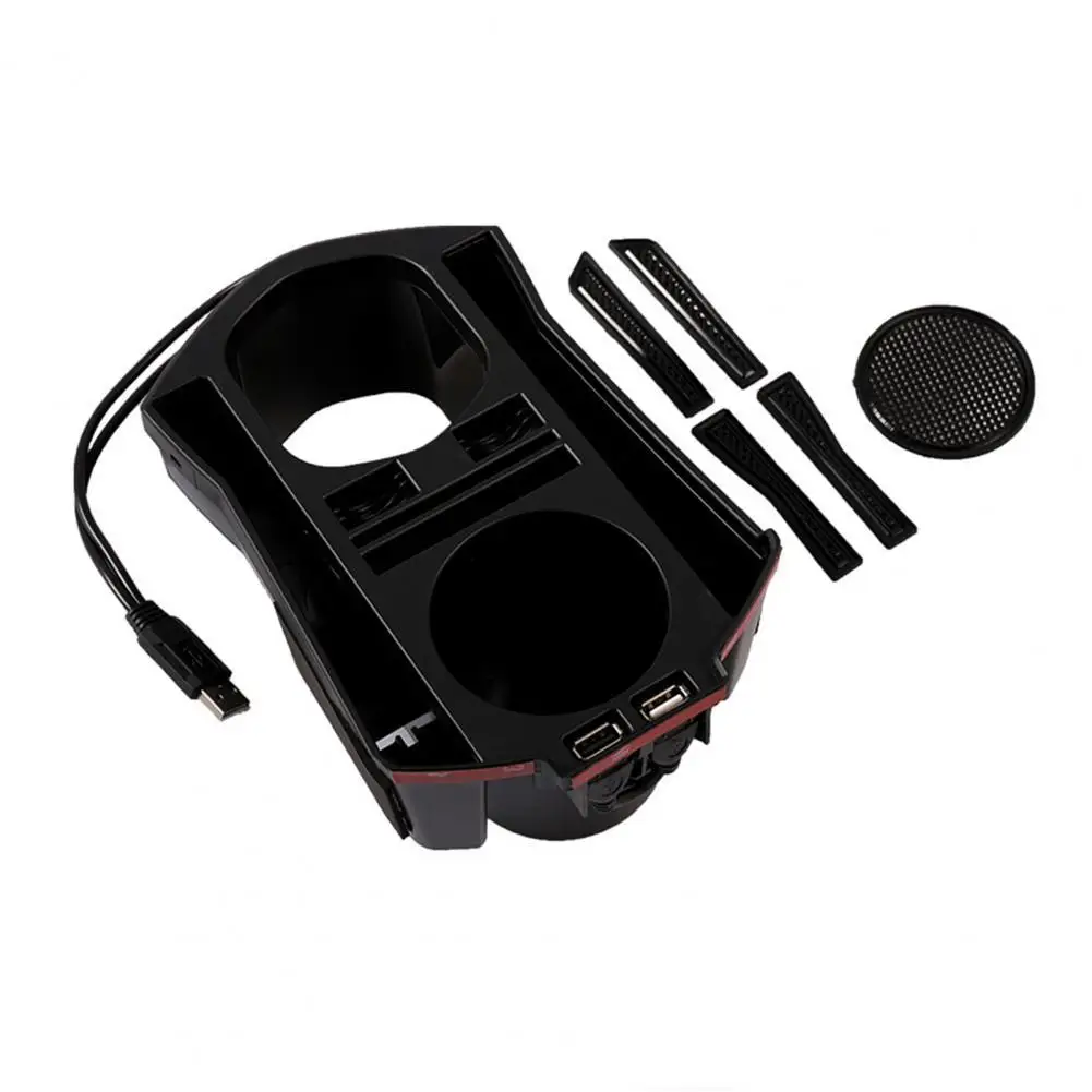 

Armrest Box Cup Holder Double USB Interface Storage Box Multifunctional Central Console Water Cup Drinks Holder for Honda Civic