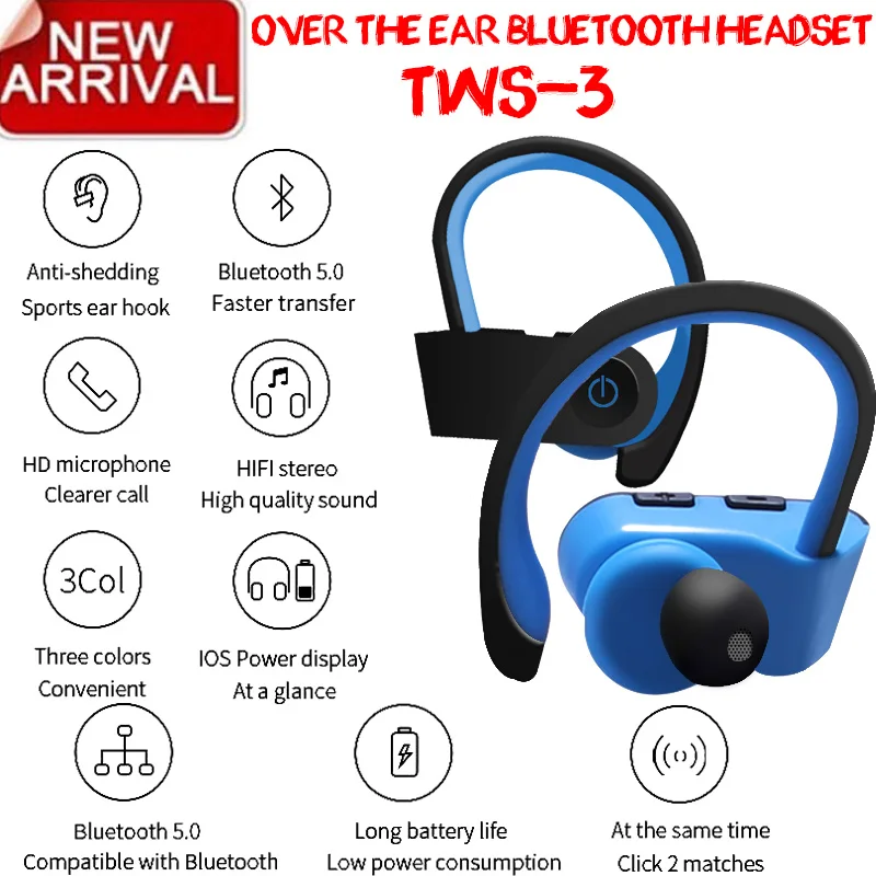 TWS беспроводные наушники спортивные бинауральные стерео Bluetooth 5 0 наушники| |