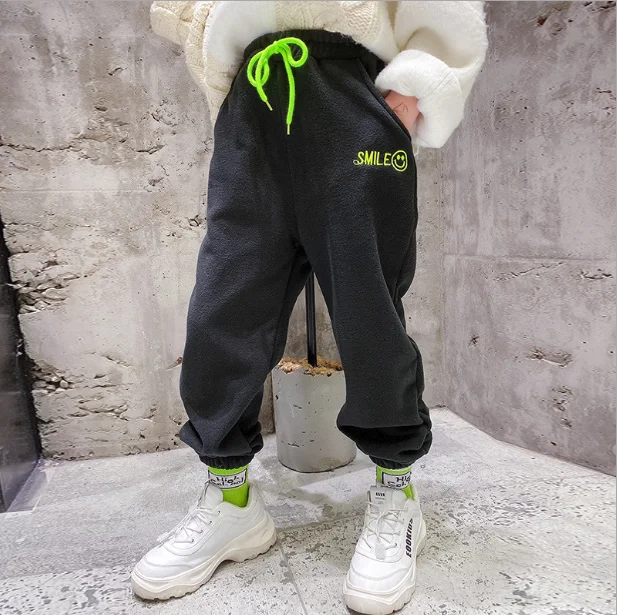 

Girls Winter Autumn Pants Children Casual Thick Velvet Trousers For Baby Boys Kids Sports Pant Clothes Teenager Outfits 5 6 7 8Y