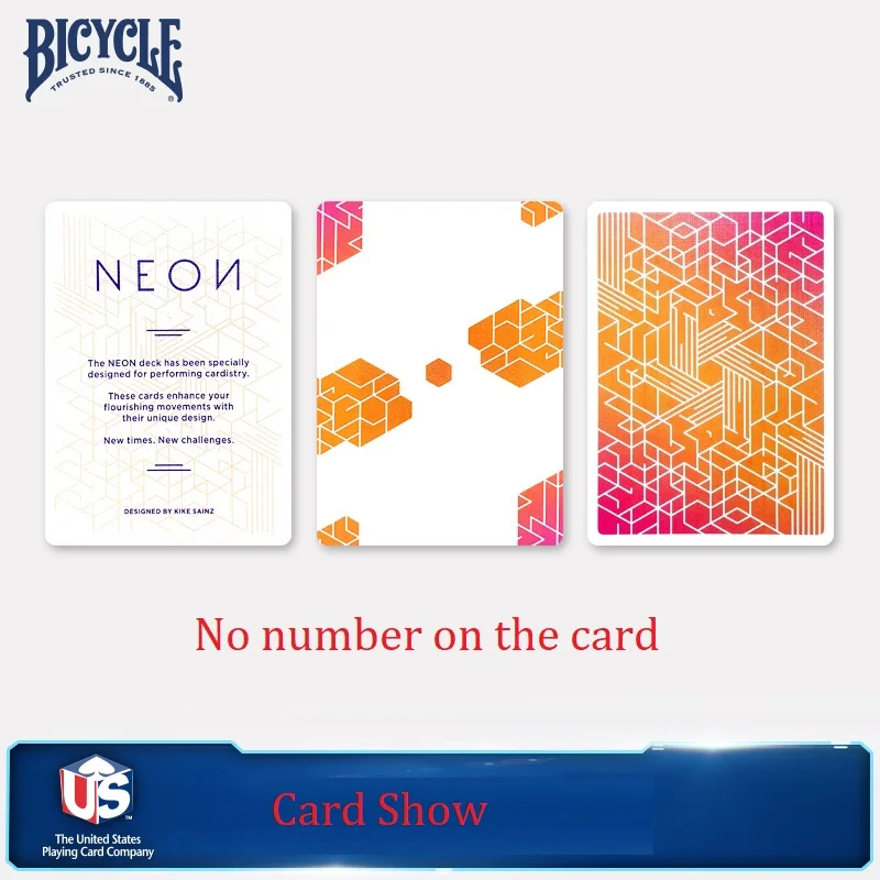 Велосипедный спорт неоновый колода игральных карт USPCC Cardistry карты покер Размеры