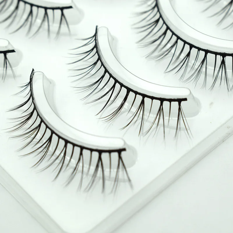 

5 Pairs Natural False Eyelashes Handmade Soft Comfortable Eyelashes Daily Nude Makeup Simulation Realistic Lashes Wholesale