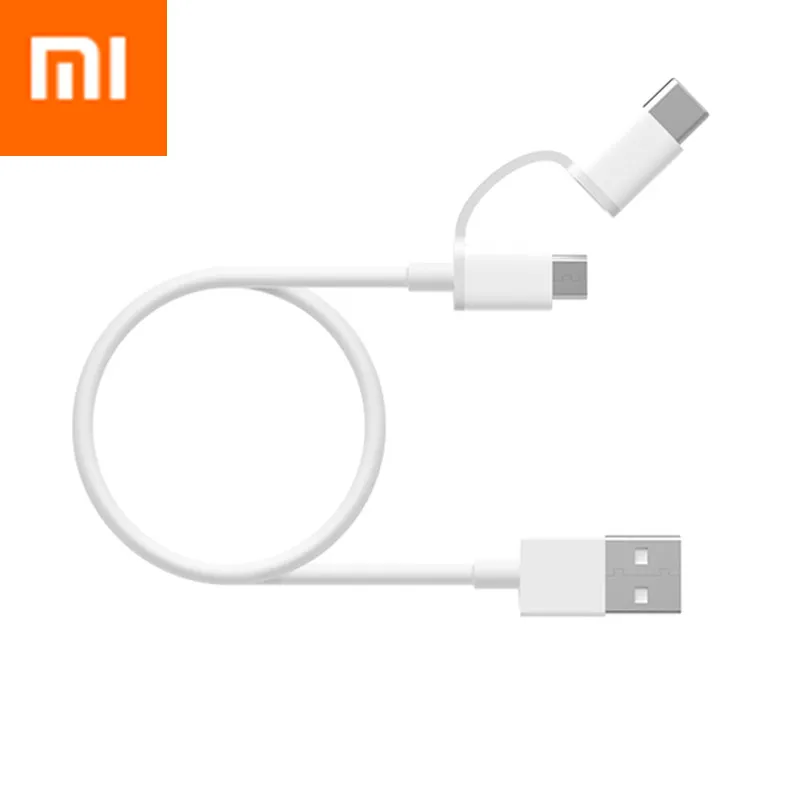 Многофункциональный кабель Xiaomi 1 м 2 А в с Micro USB на Type C для быстрой зарядки и
