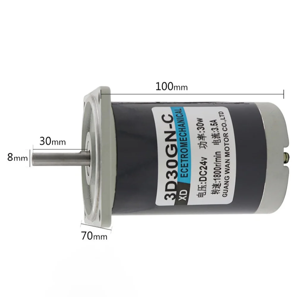Двигатель постоянного тока 12 В 24 30 Вт 1800 об/мин высокоскоростной двигатель