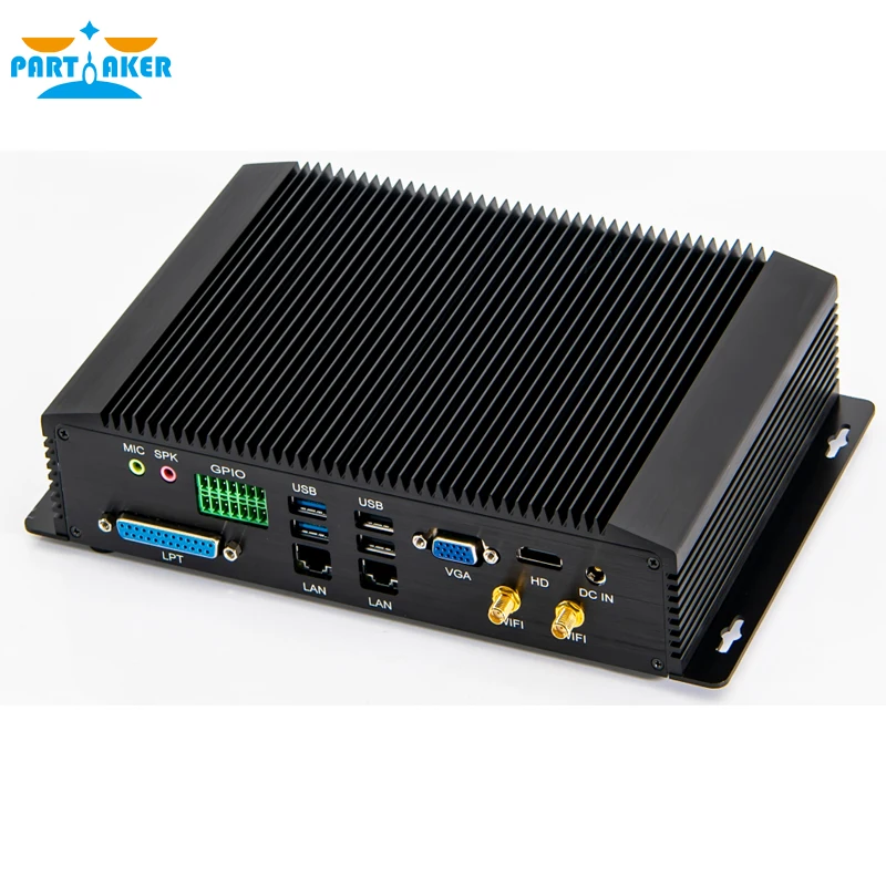 Промышленный Мини ПК intel core i3 6006U i5 7200U 8250U i7 8550U с 6COM RS232 RS422 RS485 HDMI VGA GPIO LPT PS2