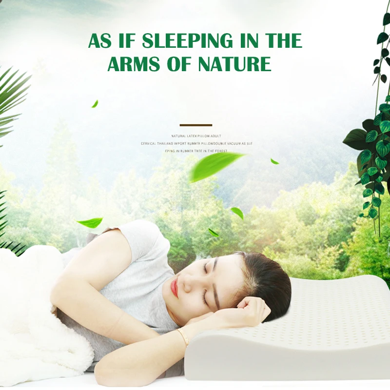Подушка из чистого натурального латекса для шеи и позвоночника