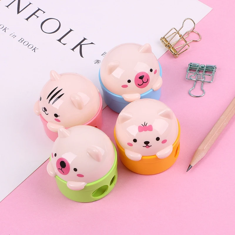 

Creative Cat and Bear Plastic Pencil Sharpener Kids School Supplies Stationery