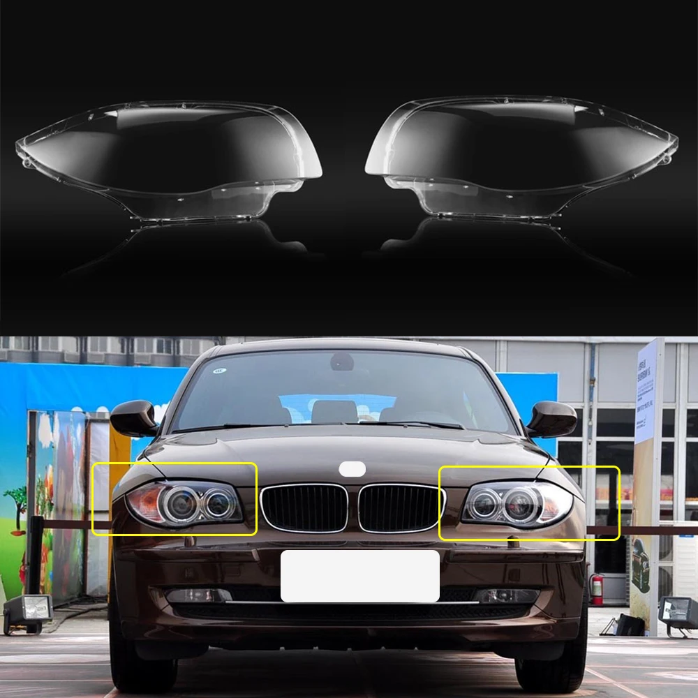 

Колпачки для автомобисветильник для BMW 1 серии E87 2008-2011, Автомобильная крышка для переднего освещения, абажур, стеклянный чехол для объектива