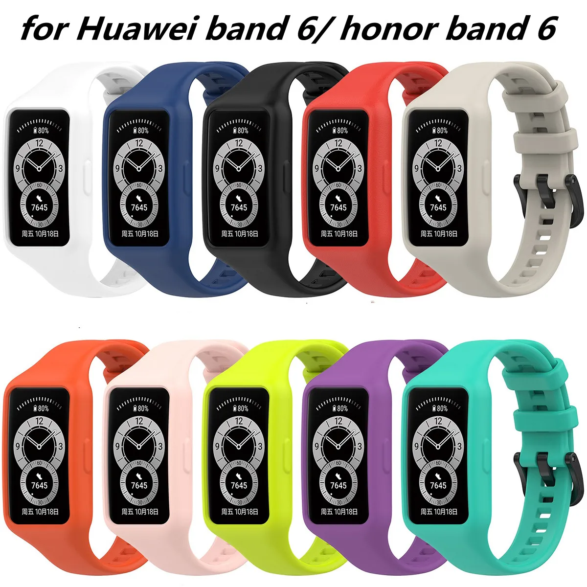 

Ремешок сменный для Huawei Honor Band 6, оригинальный Спортивный регулируемый браслет для смарт-часов Honor Band 6