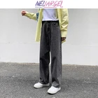 Женские мешковатые джинсы NELLARGEL Y2k, уличная одежда, женские корейские модные черные джинсовые брюки, джинсы с широкими штанинами и высокой талией для девушек, 2022