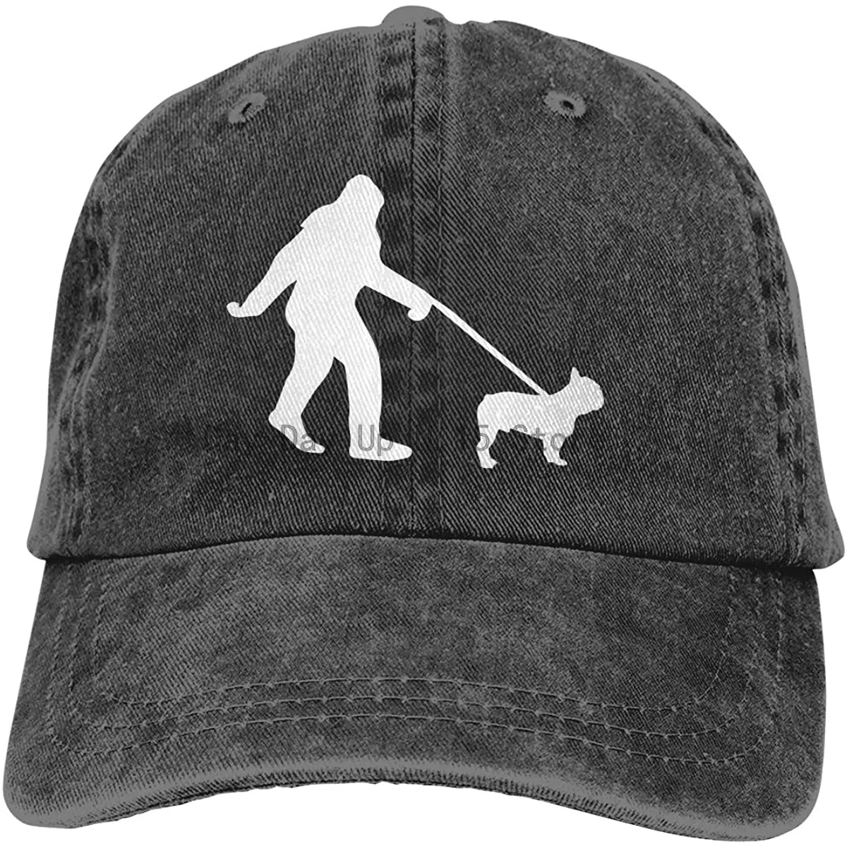

Bigfoot Walking French Bulldog-1 Men's Cotton Adjustable Denim Cap Hat