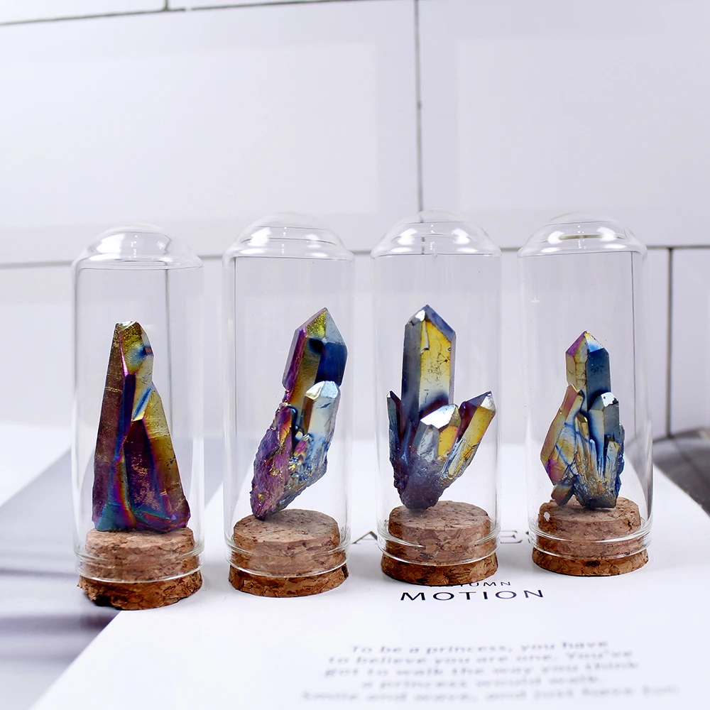 Runyangshi радуги с гальваническим покрытием 1 шт. кластер натуральные кристаллы