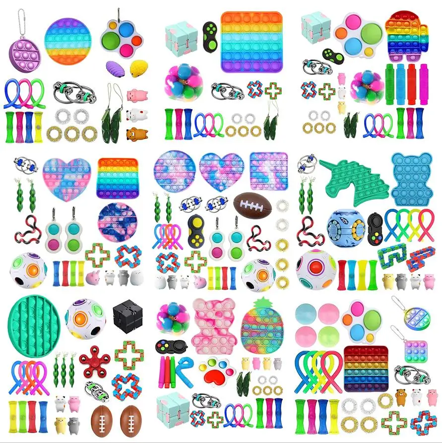 

Fidget Toys Anti Stress Set Stretchy Strings Gift Pack Adults Decompression Children Squishy Sensory Antistress Relief Figet Toy