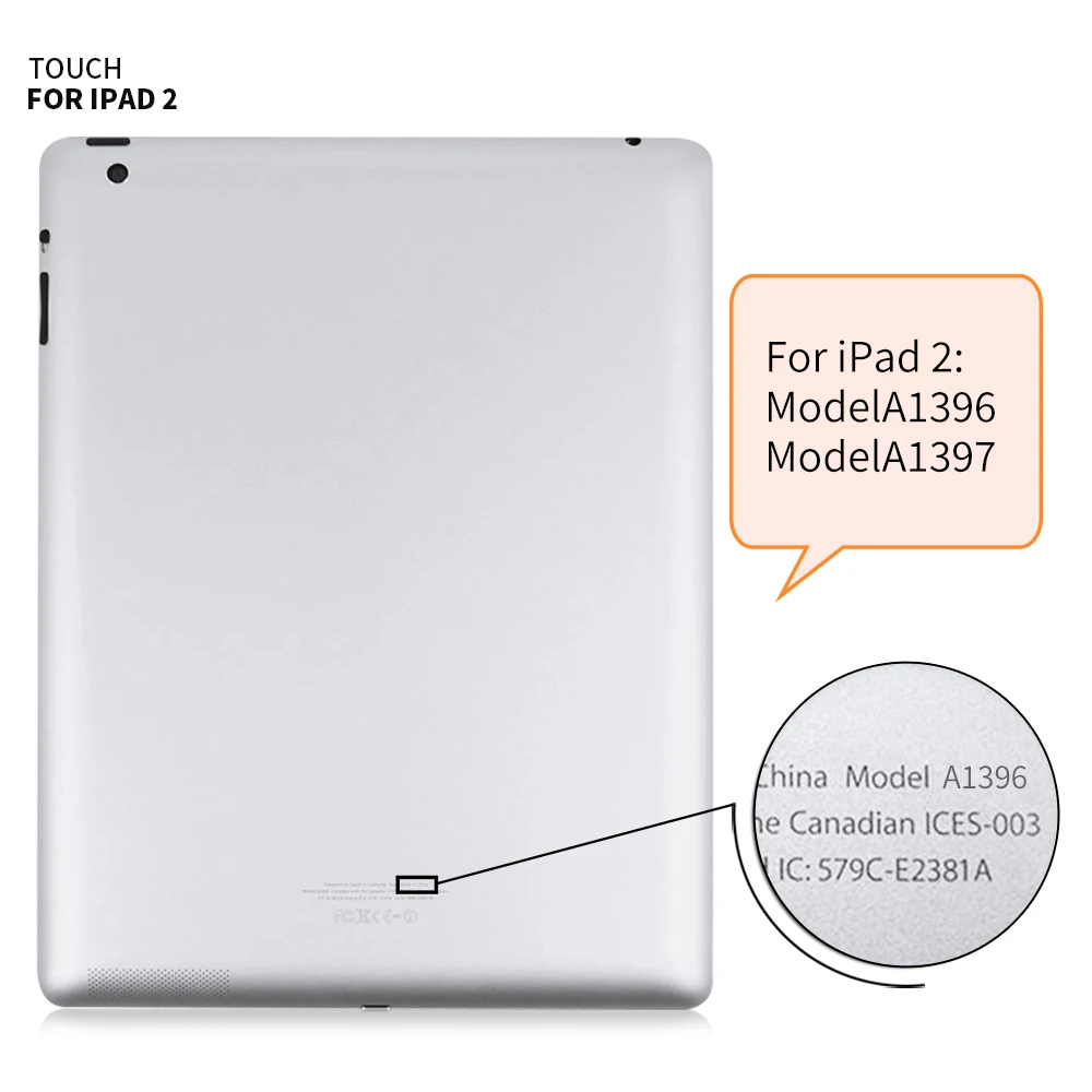 Для iPad 2 дигитайзер iPad2 сенсорный экран A1395 Digizer A1396 A1397 сенсор стеклянная панель