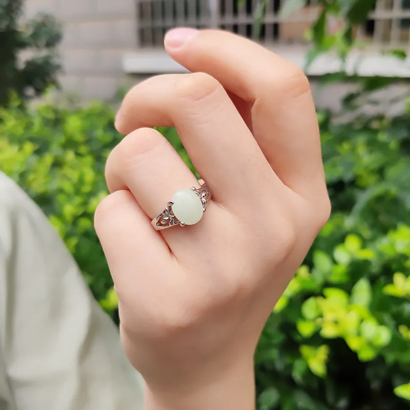 Fashion Silver Color Glow In The Dark Finger Rings Luminous Stone Ring Women Men Fluorescent Glowing Jewelry Gifts | Украшения и