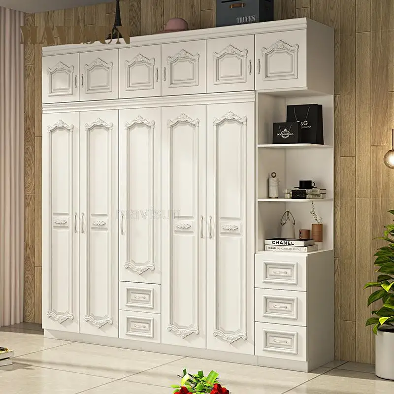 

Contemporary And Contracted Economy Coexist Wood Panel Wardrobe European Cabinet Assembly Six Bedroom Door Simple Home Furniture