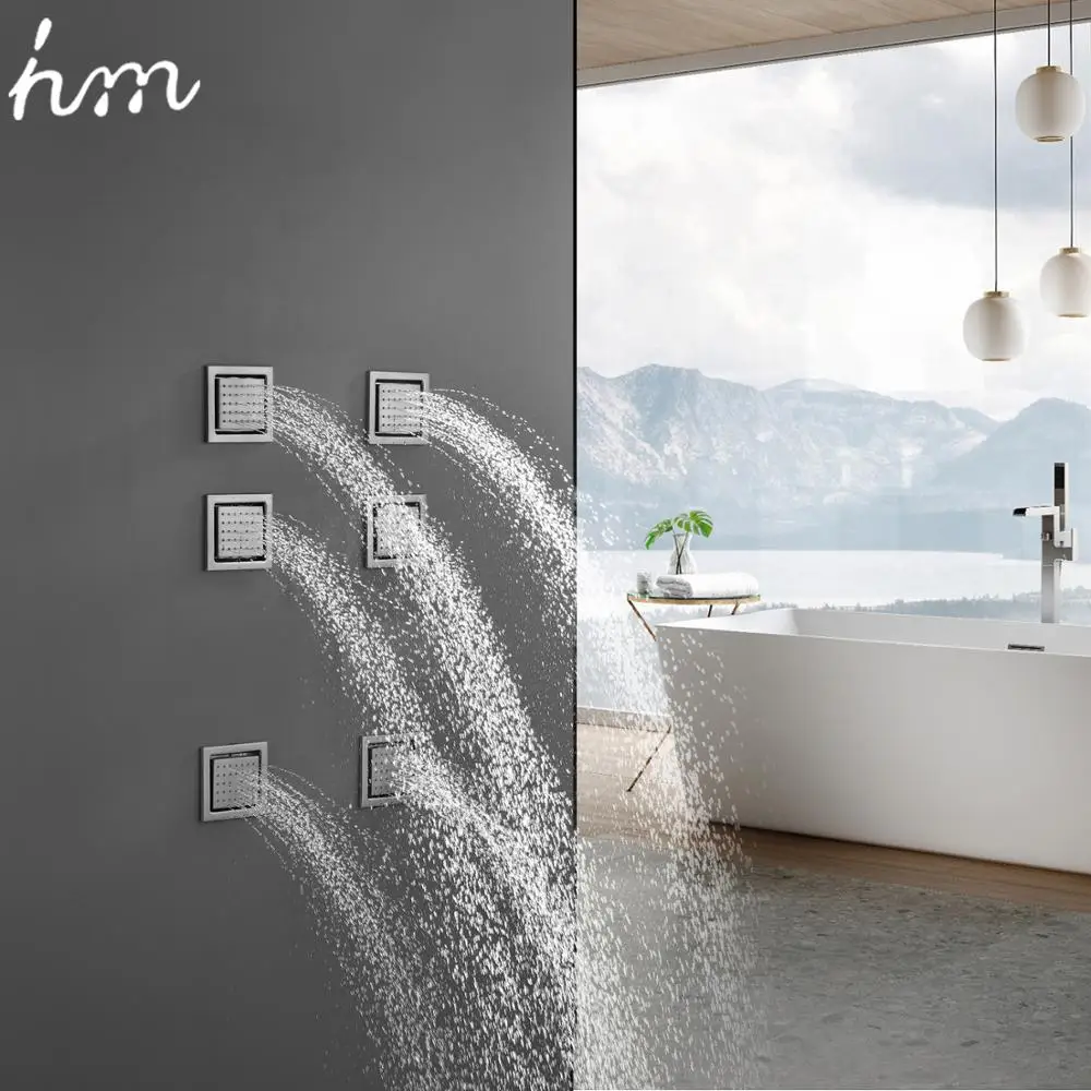 Насадка для душа hm 4 дюйма массажная поворотная головка бокового распыления