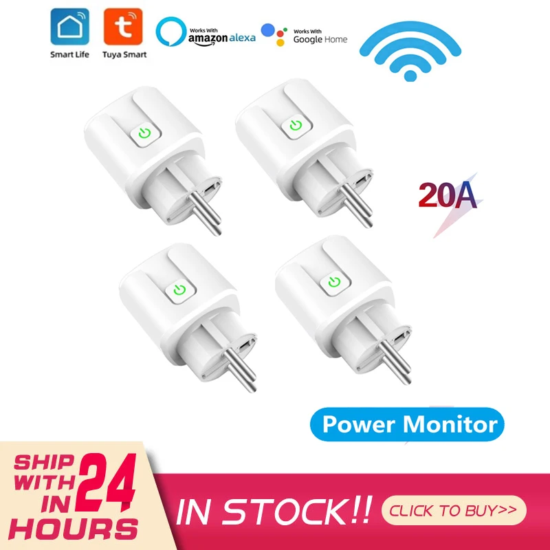 

Умная розетка с Wi-Fi, 20 А, с монитором питания