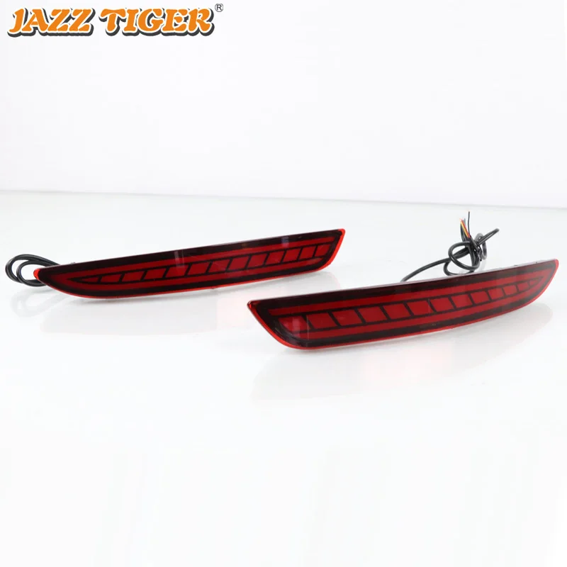 Джаз тигр 2 шт. автомобиля светодиодный задний противотуманный фонарь стоп