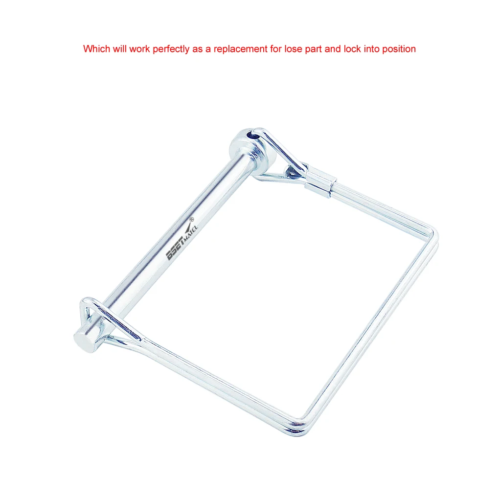 Spring Carbon Steel Square Shaft Locking Lock Pin Safety Coupler Retainer Farm Trailers Wagons Lawn Garden Auto Car Trailer |