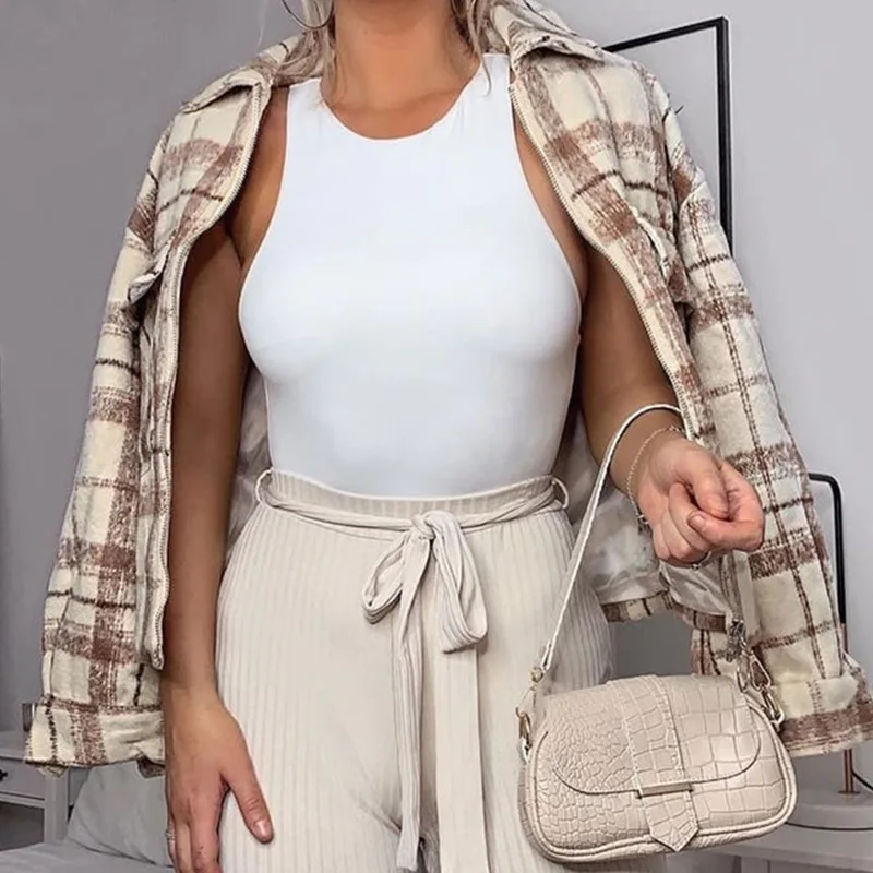 

Body Tops Streetwear White Bodysuits suit clothes top catsuit size O Neck Summer Sleeveless Sexy Bodysuit Women Off Shoulder 10