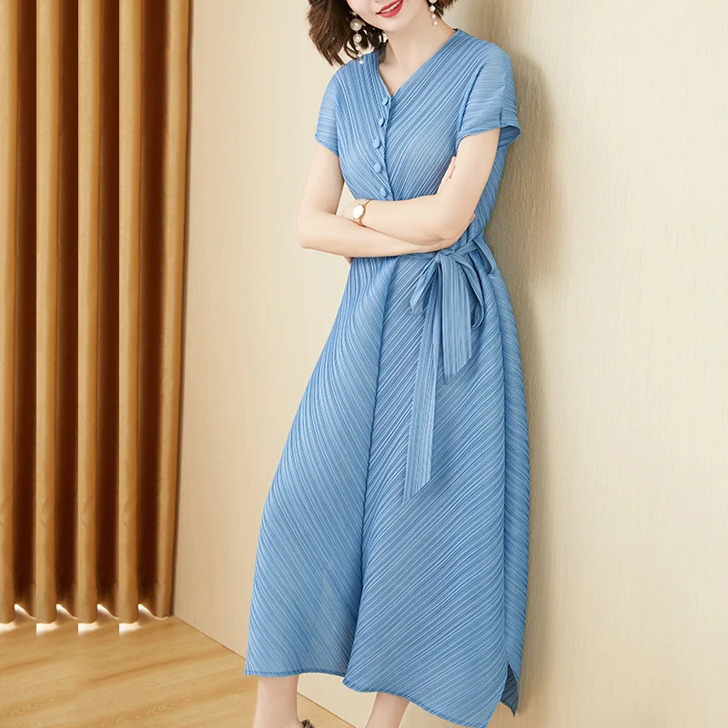 Размера плюс платье модные женские туфли Сезон весна-лето Новый V образным