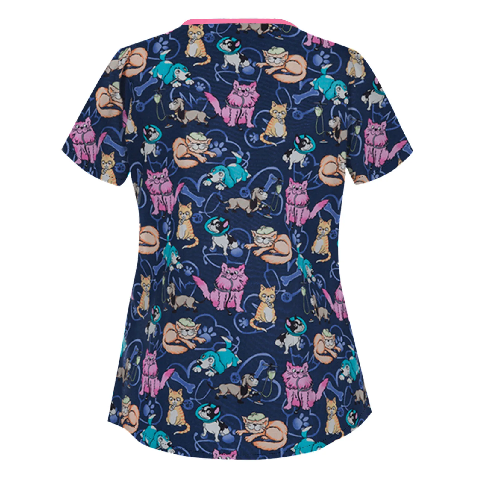 Медицинская Униформа женская с коротким рукавом Рабочая форма модная футболка