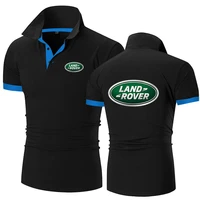 land rover 2021 summer new mens polo shirt business casual sports shirt short sleeve cotton lapel football running shirt mens