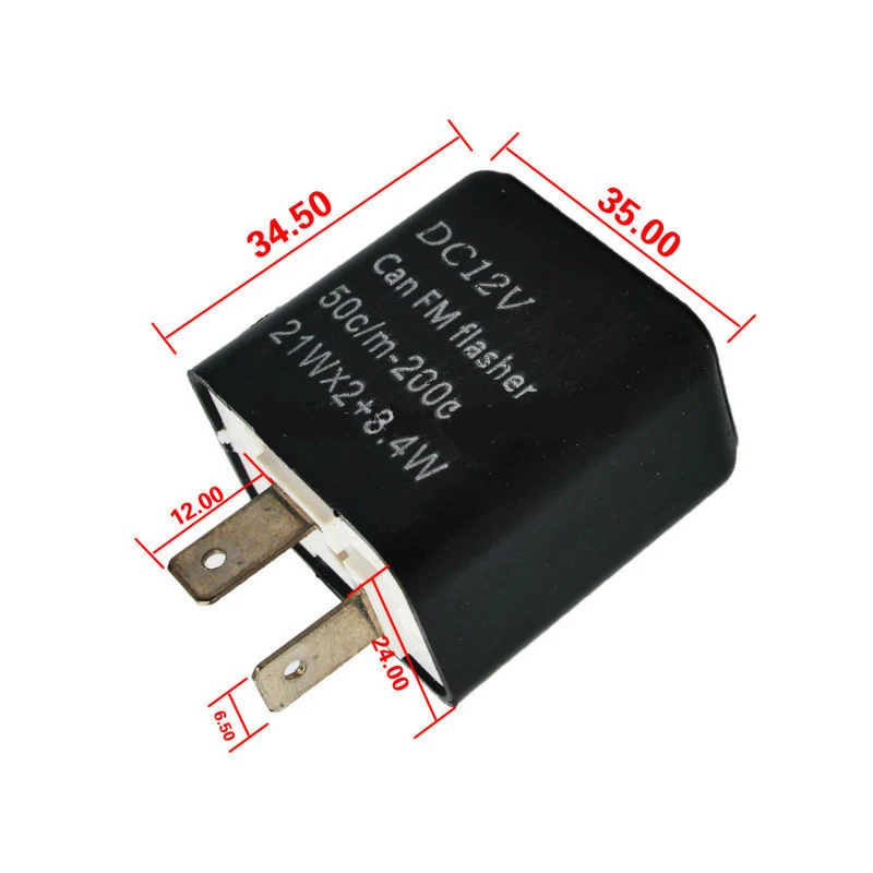 

2 Spille LED Flasher Relay 12V Regolabile Frequenza Di Indicatori Lampeggiante Indicatore Moto Interruttori Accessori Moto TSLM1