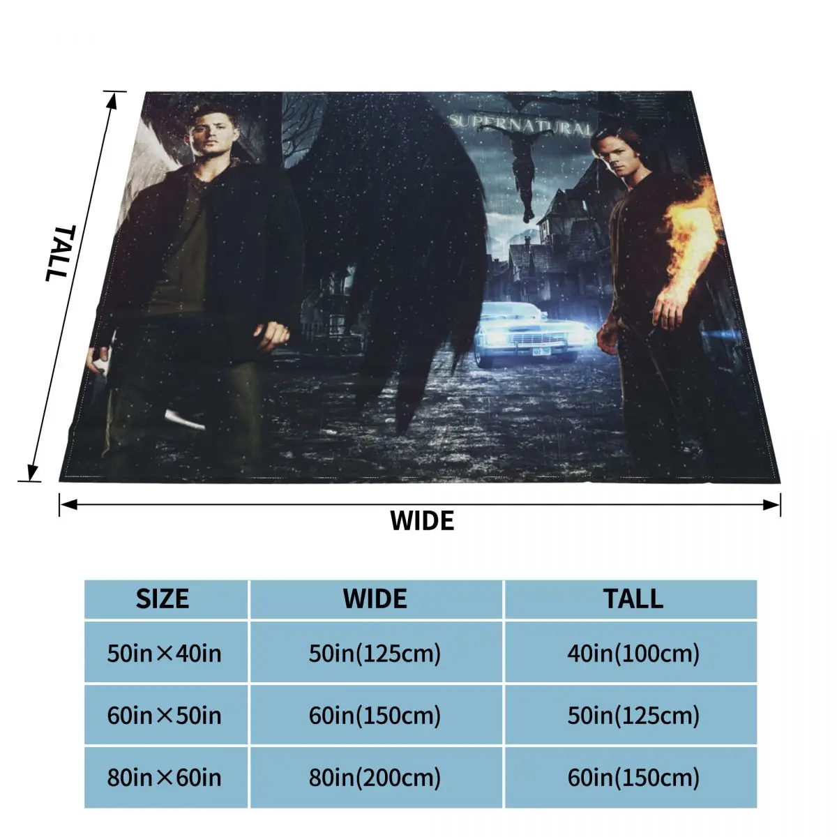 Supernatural Angels Wings Blanket Sam Dean Monster Flannel Awesome Soft Throw Blankets for Bed Sofa Spring/Autumn | Дом и сад