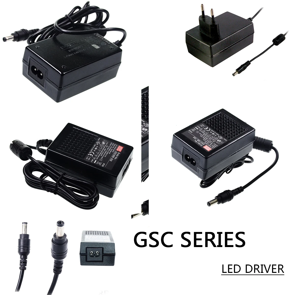 Светодиодный драйвер GSC18B/18E/25B/25E/40B/40E ACDC MEANWELL-350/500/700/1050/1400 источник питания для внутреннего/офисного/декоративного освещения