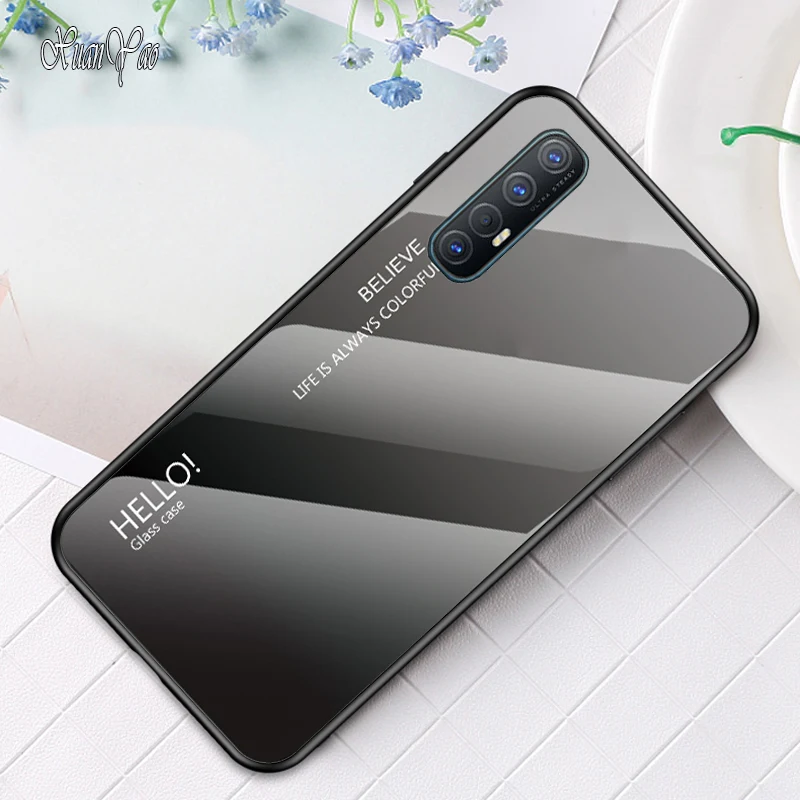 XUANYAO чехол для телефона s Reno 3 Чехол стеклянная задняя крышка Coque OPPO Pro Силиконовый