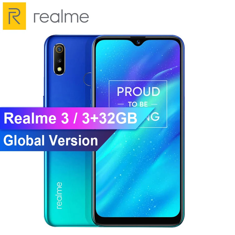 RU версия REALME 3 6 2 ''Dewdrop Android P ГБ 32 смартфон Восьмиядерный процессор Helio P70 AI 4230