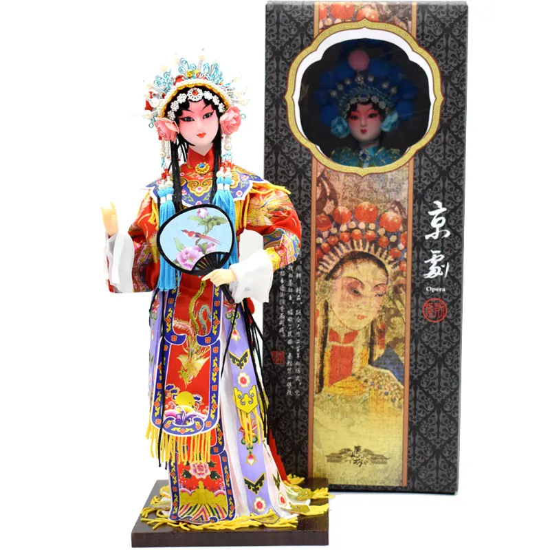 Peking opera facial makeup doll 12 inch Beijing silk man souvenir Chinese special gift