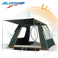 3 4 person family automatic one touch gazebo tent waterproof tourist awning outdoor camping hiking travel folding leisure tent