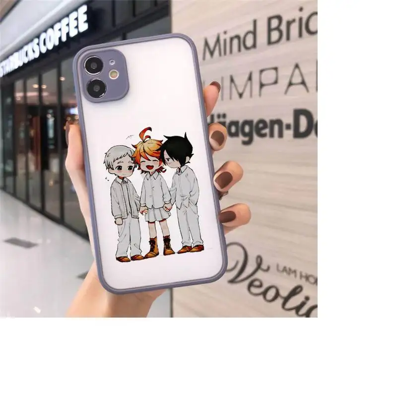 

The Promised Neverland love cute Phone Cases Matte Transparent for iPhone 7 8 11 12 s mini pro X XS XR MAX Plus cover funda