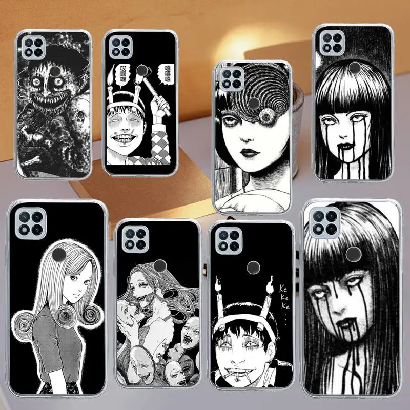 

Junji Ito Terror Horror Anime Phone Case Transparent for Xiaomi redmi note 8 9 10 11 t lite pro ultra mix 4 k40