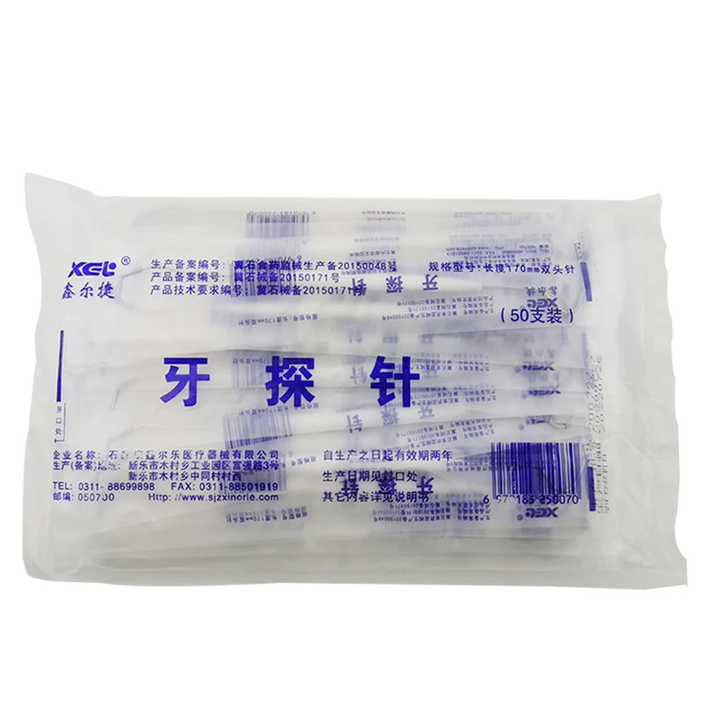 50 шт. 10 двухсторонний зубной Зонд из нержавеющей стали |