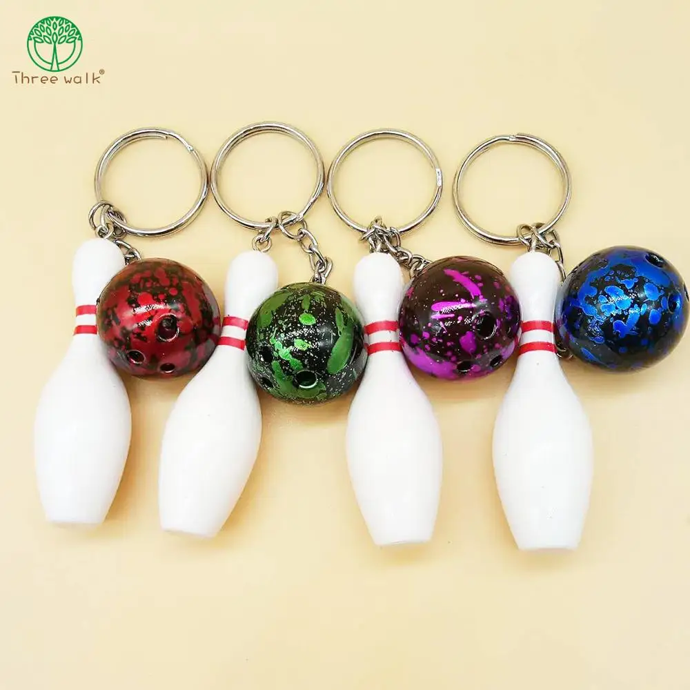 Дизайн крутые Роскошные спортивные Брелоки Брелок для ключей автомобиля Боулинг