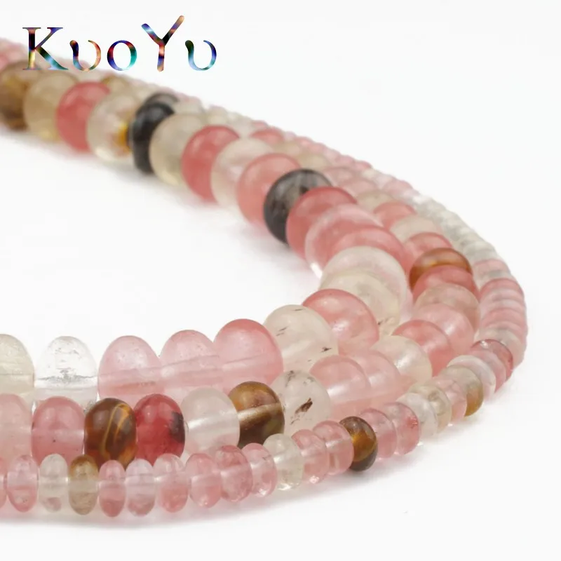 Круглые Бусины Из Натурального кварца вишни свободные промежуточные бусины для