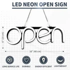 Светодиодный открытый знак для Бизнес-белый неоновый Стиль открытый светильник признаки лампа красивый дизайн, чтобы привлечь клиентов