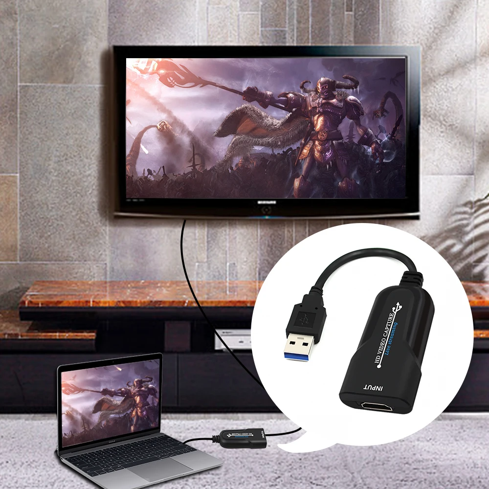 Карта захвата аудио видео удобный компактный HDMI 1080p USB 3 0 видеоадаптер с для