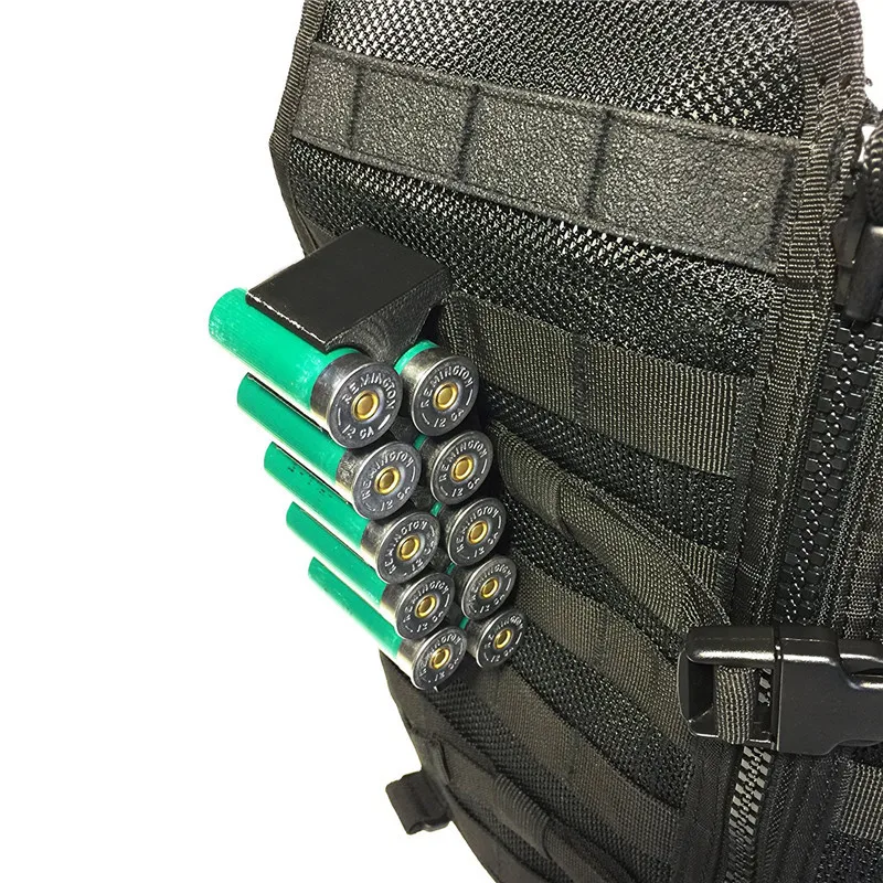 Тактический чехол для журнала Molle 12GA Shotgun Shell Ammo Carrier 10 Круглый с зажимом 12