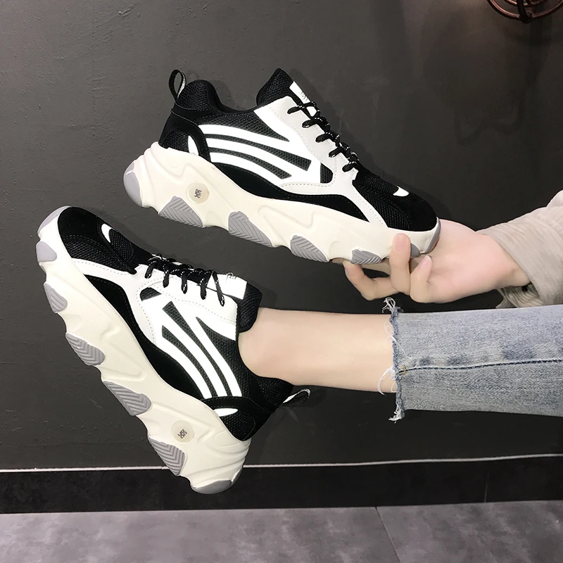 Женские кроссовки на массивной платформе дизайнерская обувь для папы INS Модные