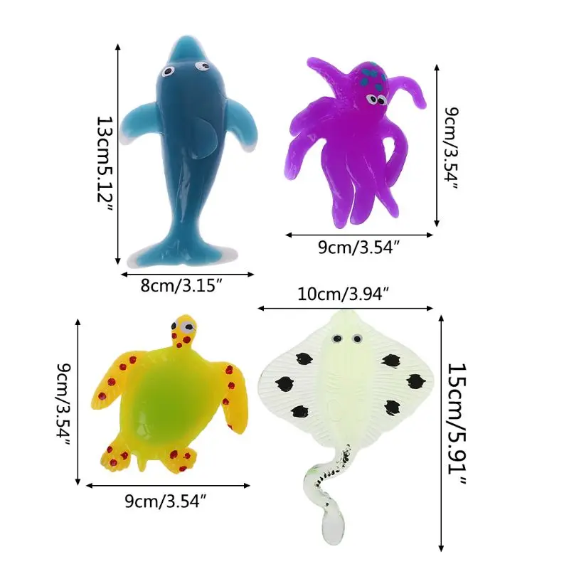 Новинка снимает стресс дельфин осьминог черепаха липкая сжимаемая игрушка для