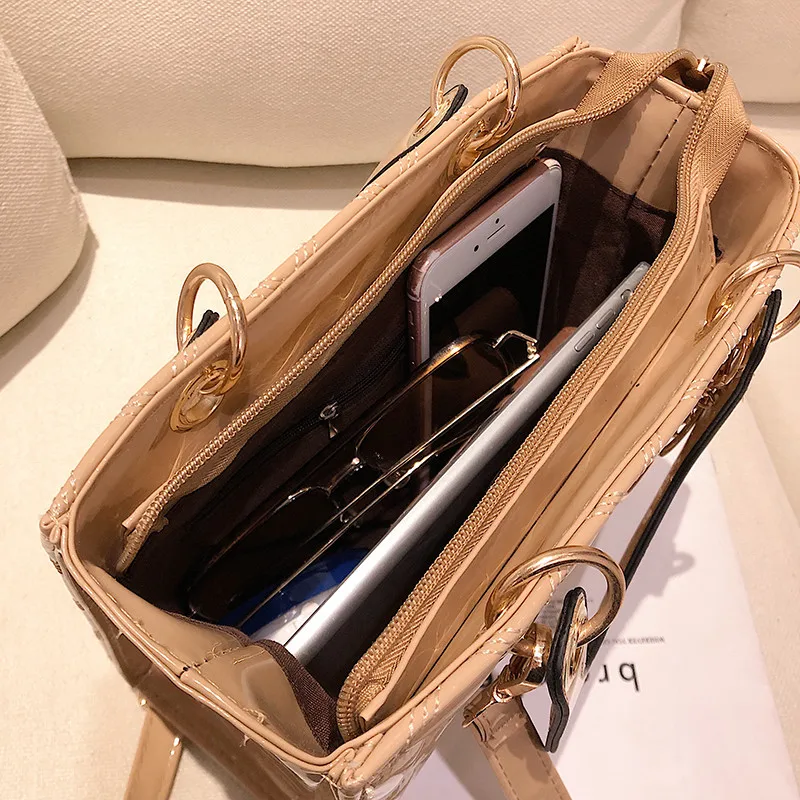 

Luxury Brand Tote Bags 2020 Fashion New High Quality Patent Leather Women Designer Handbag Lingge Chain Shoulder Messenger Bag