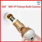Камера рыбий глаз с выдвижным фонарем, 360 , Wi-Fi, E27, 1080P