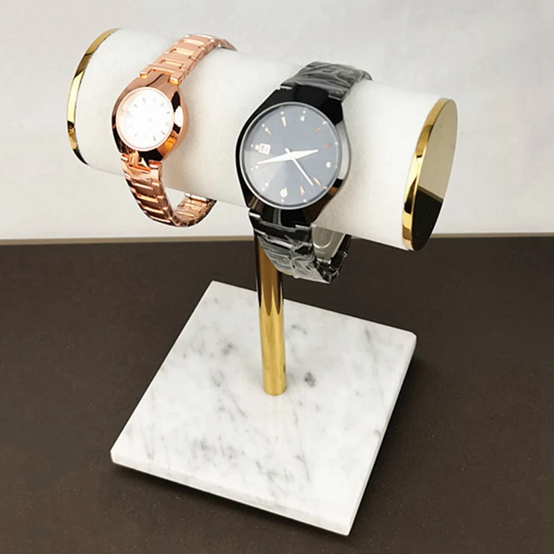 

1 Pcs Fashion Marble Bracelet Jewelry Display Stand & 1 Pcs Green Marble Gold Support Rod Watch Bracelet