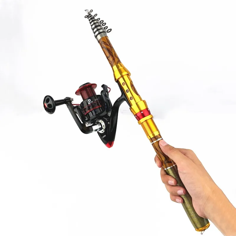 

1.8-3.0M Top Quality Telescopic Fishing Rod M Power Carbon Fiber Pole Spinning Travel Rod Carp Fishing Tackle Spinning Rod